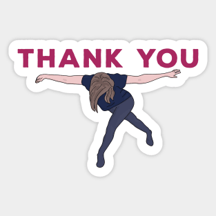 Thank You bowing funny meme Sticker